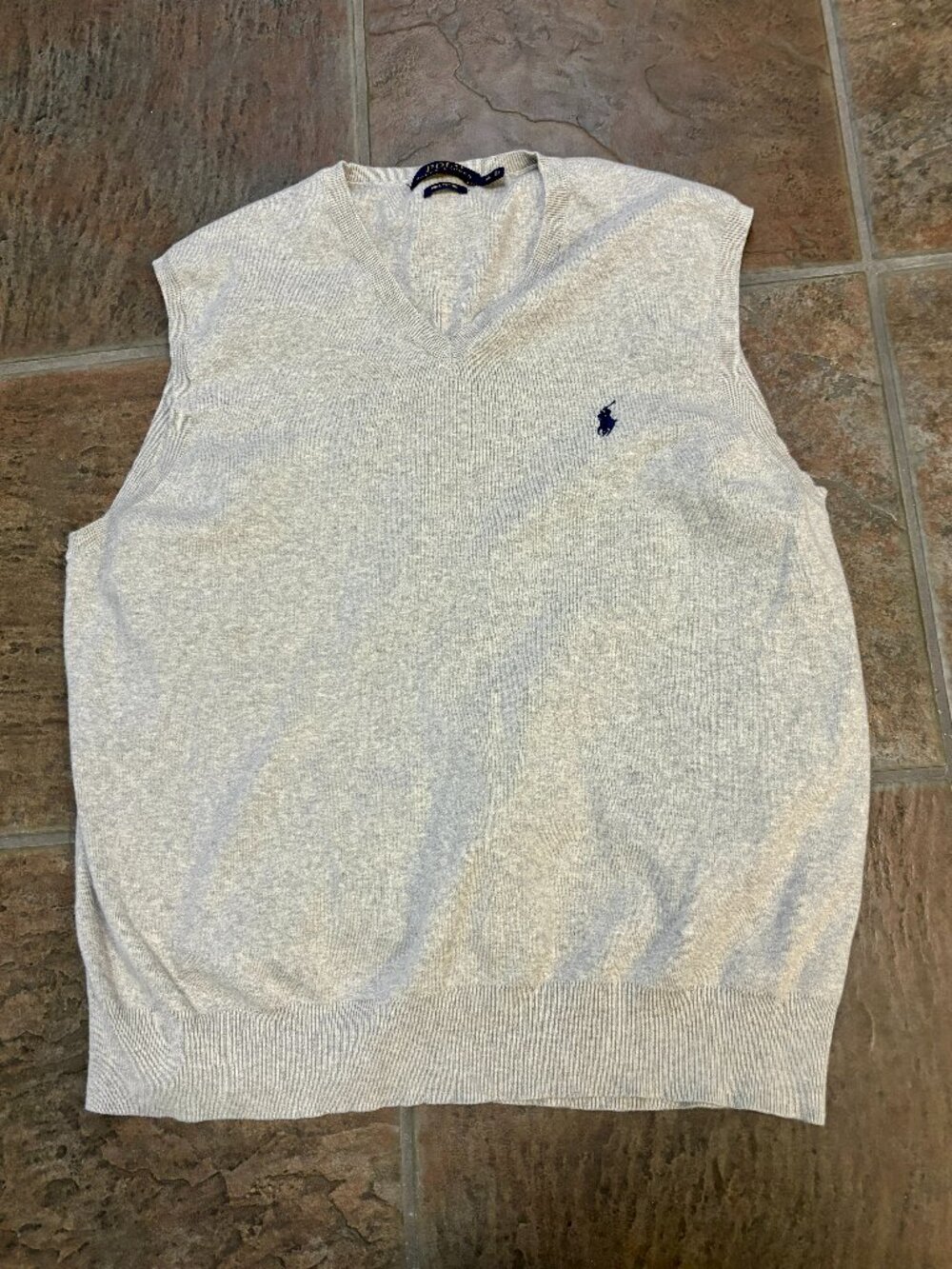 ~~Polo Ralph Lauren Pima Cotton Gray XL Sweater Vest...please check included mea